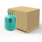 Refrigerant cylinders on a pallet