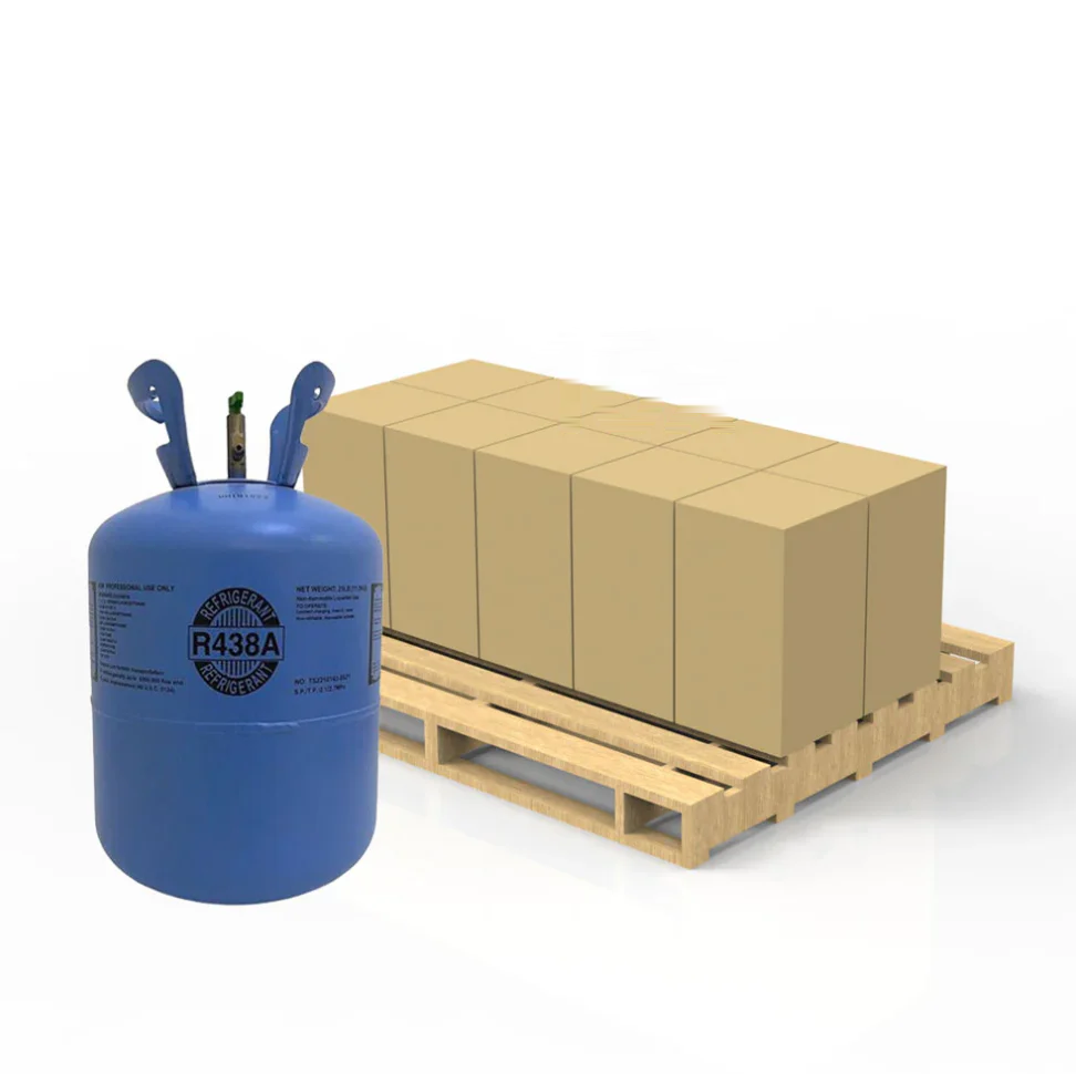 Refrigerant cylinders on a pallet