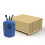 Refrigerant cylinders on a pallet