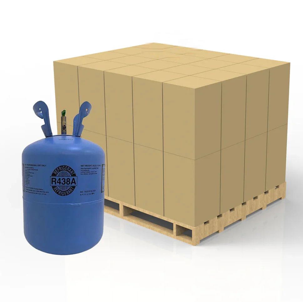 Refrigerant cylinders on a pallet