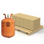 Refrigerant cylinders on a pallet