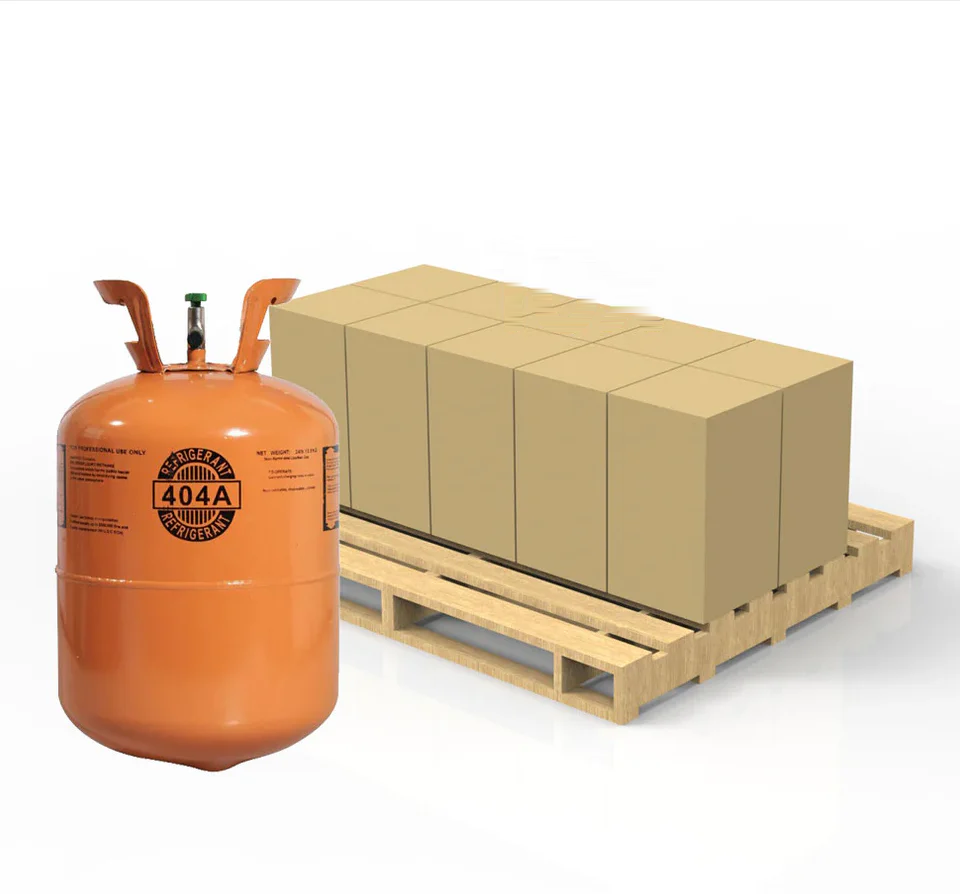 Refrigerant cylinders on a pallet