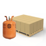 Refrigerant cylinders on a pallet