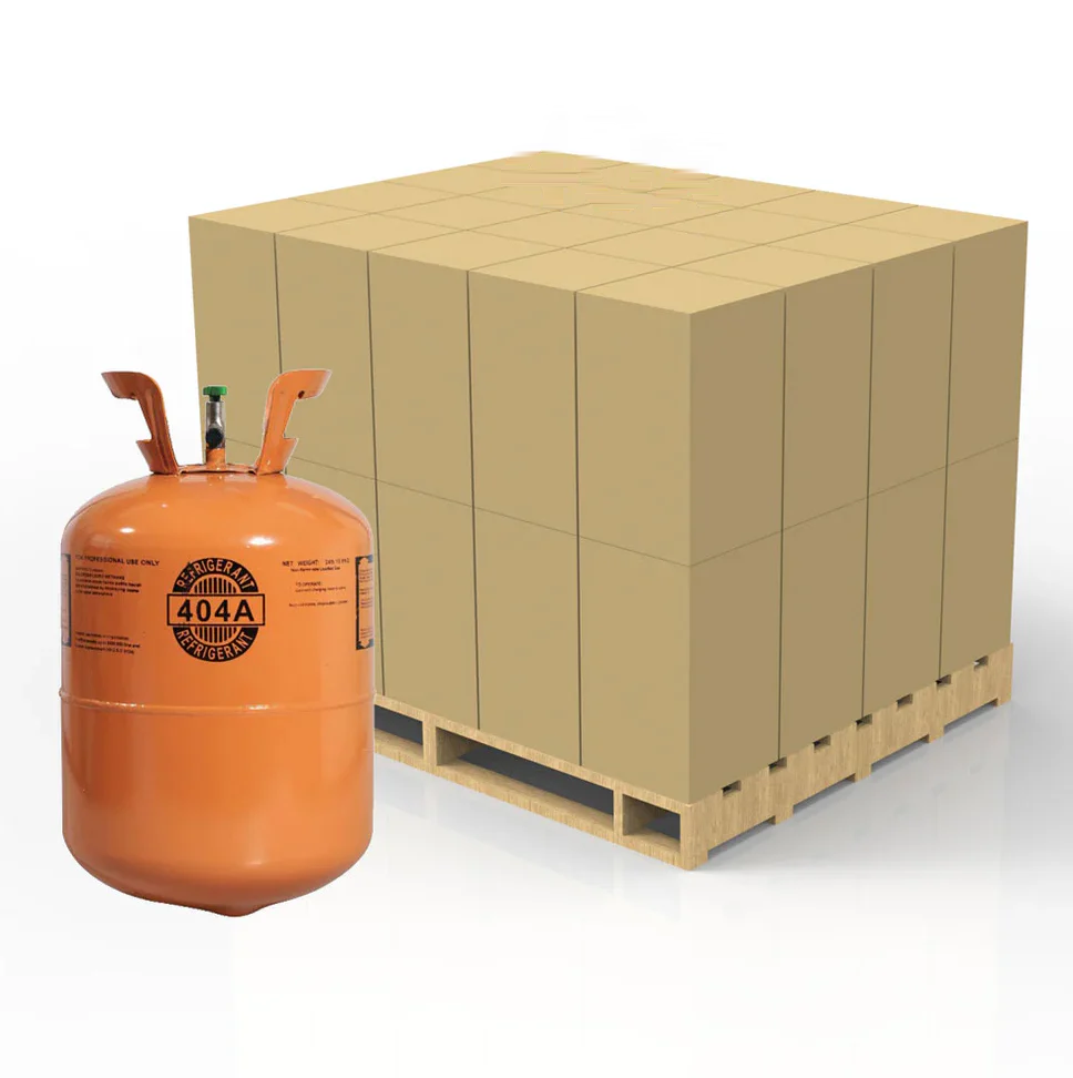 Refrigerant cylinders on a pallet