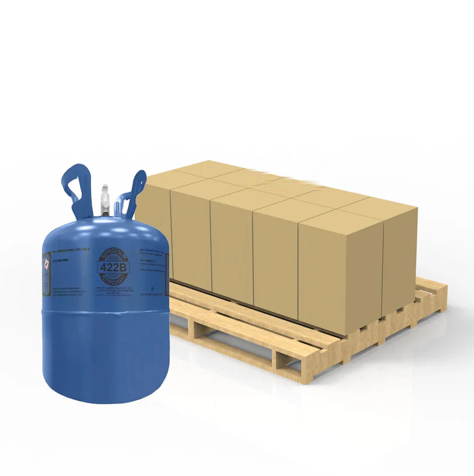 Refrigerant cylinders on a pallet