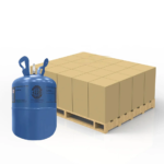 Refrigerant cylinders on a pallet