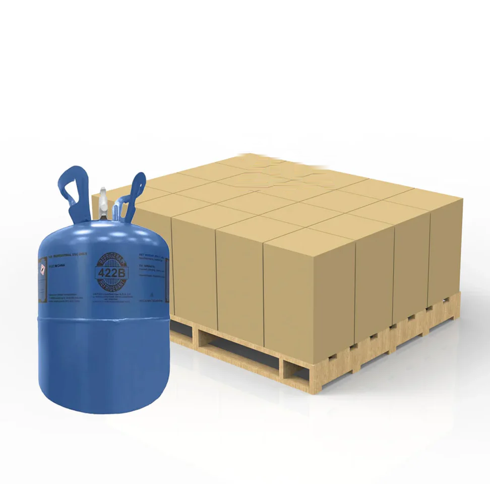 Refrigerant cylinders on a pallet