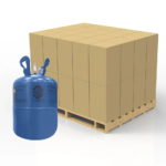 Refrigerant cylinders on a pallet