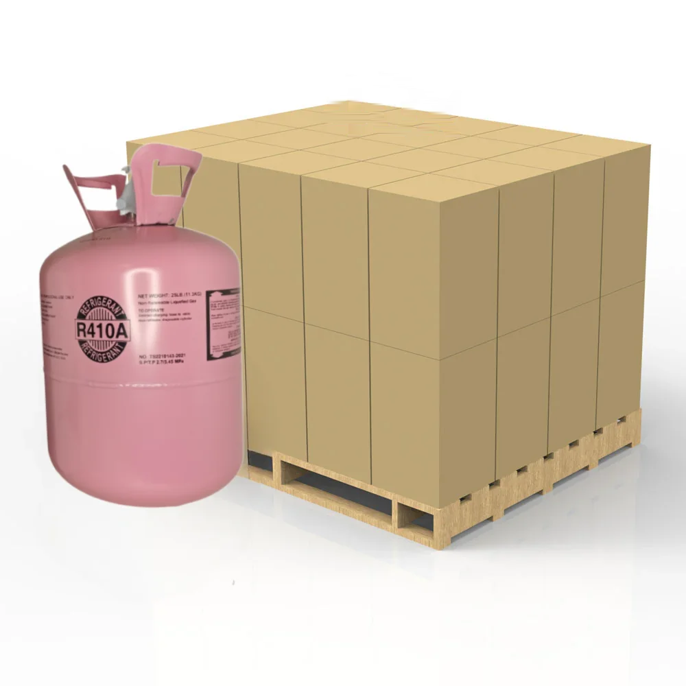 Refrigerant cylinders on a pallet