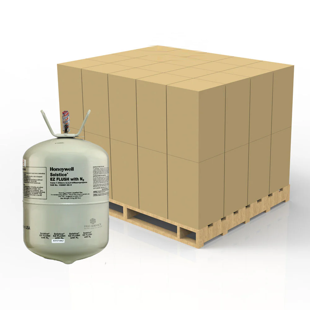 Refrigerant cylinders on a pallet
