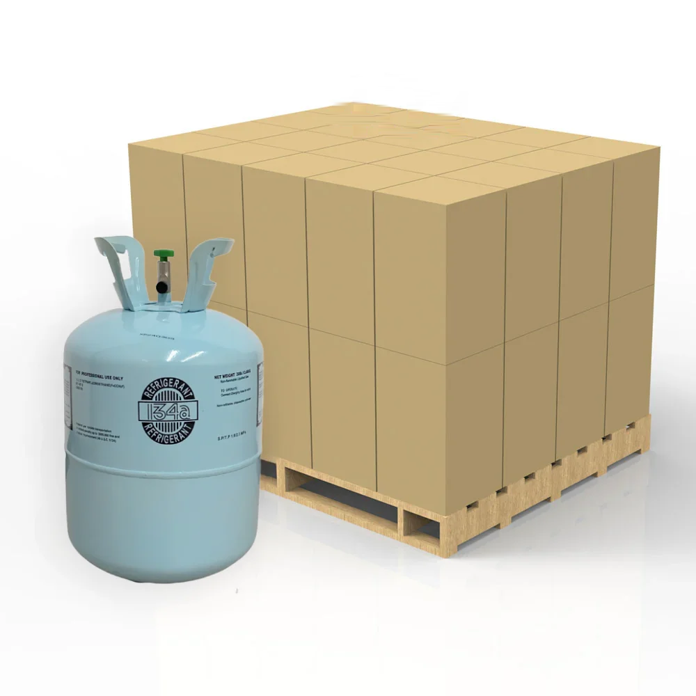 Refrigerant cylinders on a pallet