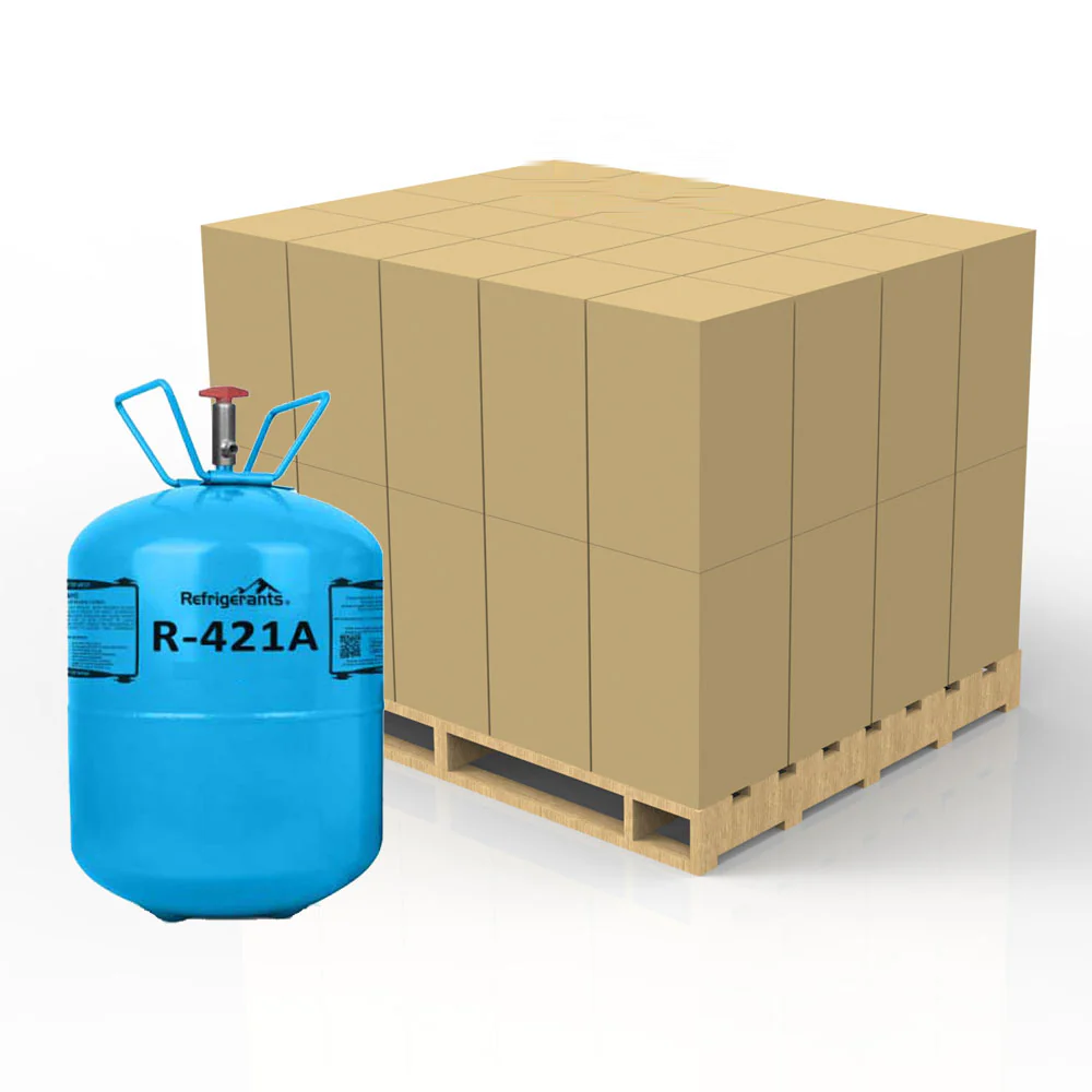 Refrigerant cylinders on a pallet