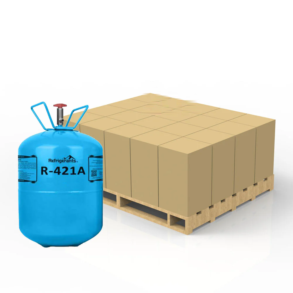 Refrigerant cylinders on a pallet