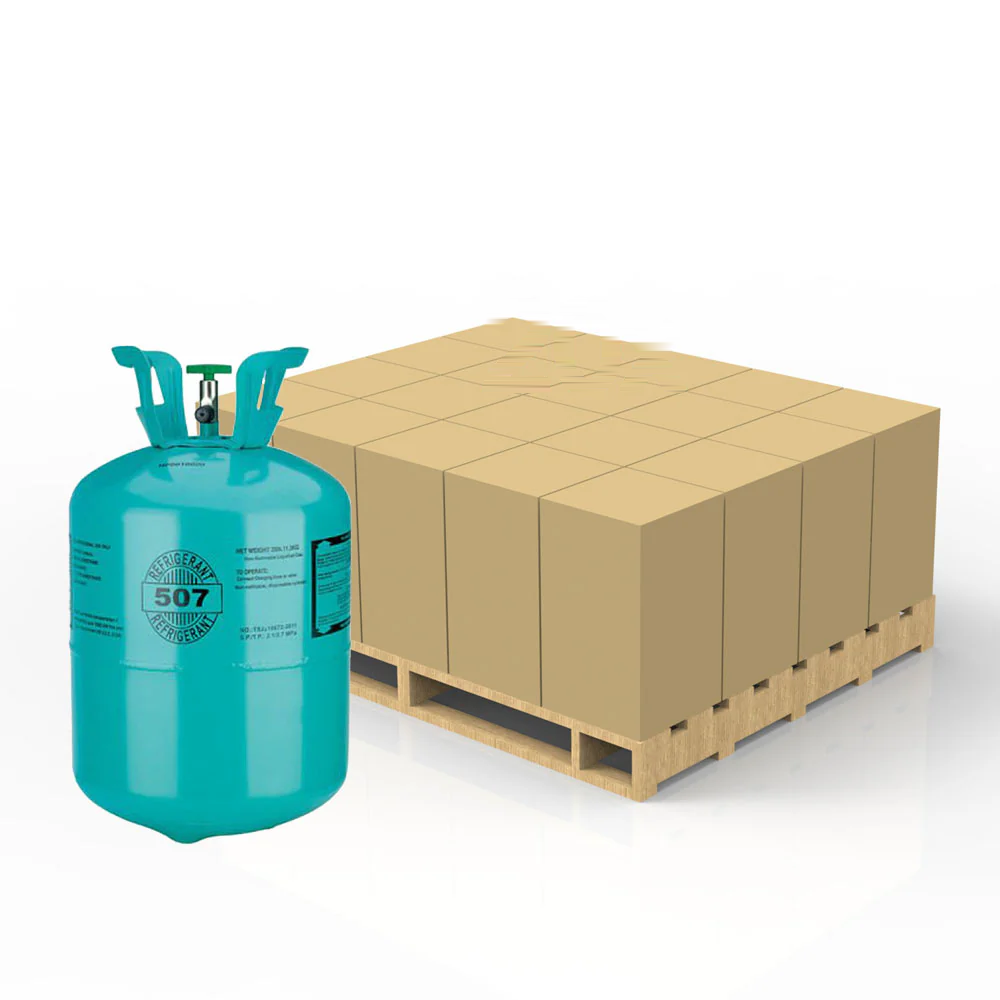 Refrigerant cylinders on a pallet