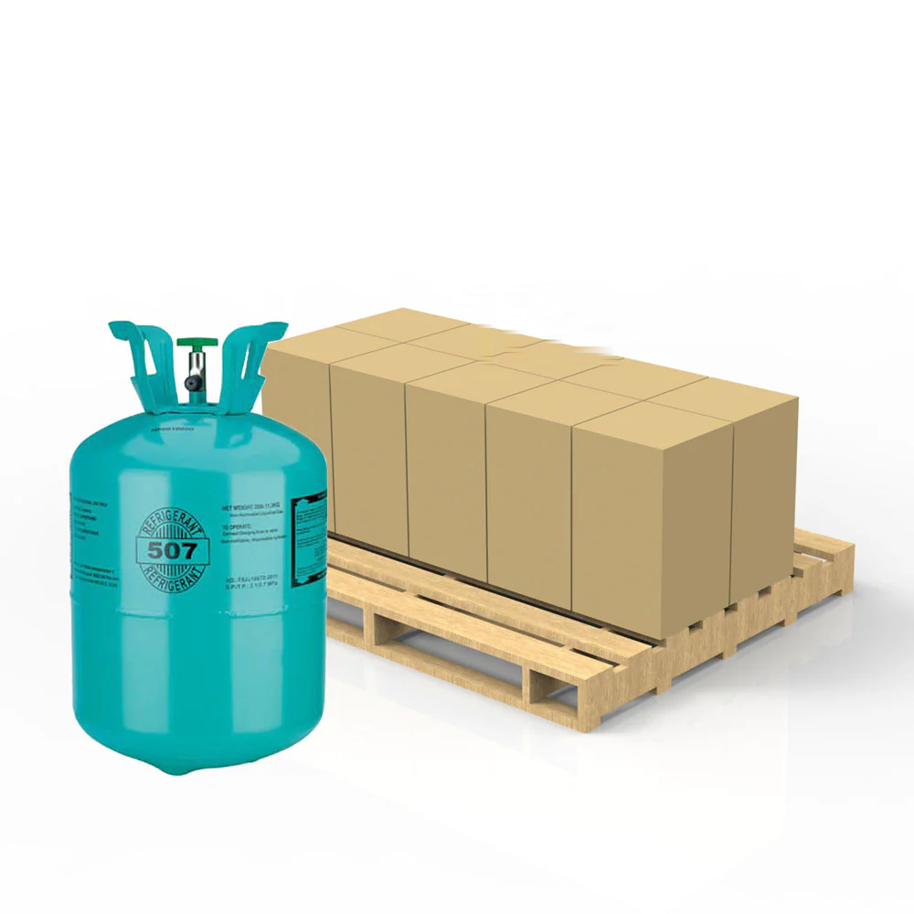 Refrigerant cylinders on a pallet